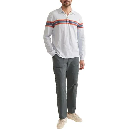 Nirvana Heavy Slub Stripe Long-Sleeve Rugby Polo - Men's