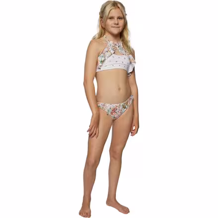 Arden Floral Ruffle High Neck Swim Set - Girls'