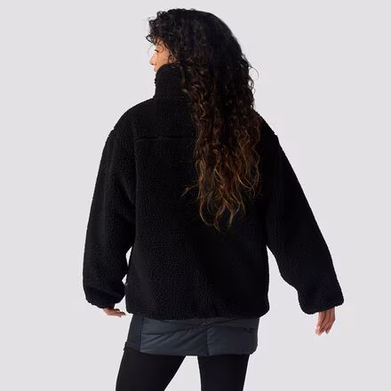 Mixed Fabric Fleece Jacket - Women's
