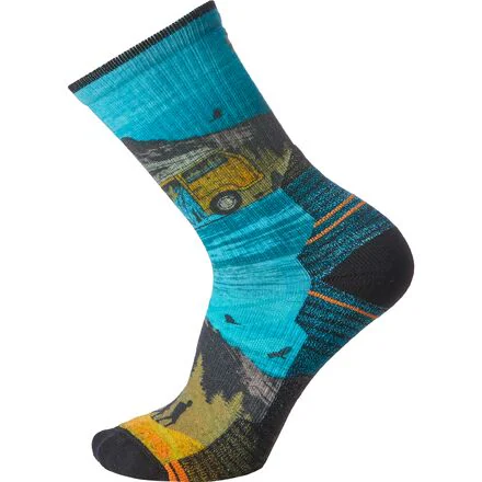 Hike Light Cushion Great Excursion Print Crew Sock