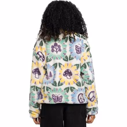 Nature In Bloom Faux Shearling Jacket - Women's