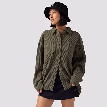 Waffle Button-Up - Women's