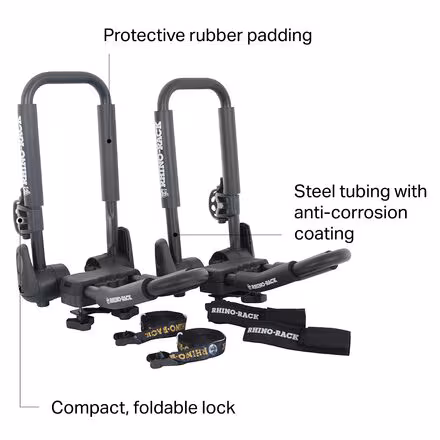 Folding J-Cradle Kayak Carrier + Universal Mount