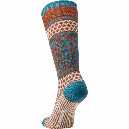 Everyday Popcorn Snowflake Pattern Crew Sock - Women's