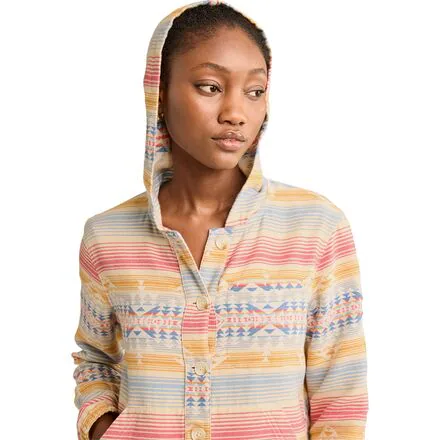 Button Front Beach Hoodie - Women's