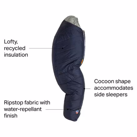 Sidewinder Camp Sleeping Bag: 20F Synthetic