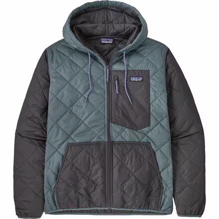 Diamond Quilted Bomber Hooded Jacket - Men's