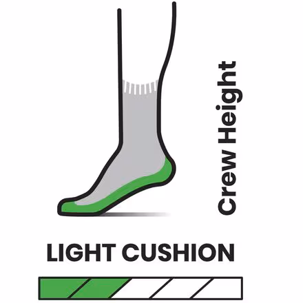 Performance Hike Light Cushion Mountain Range Pattern Crew
