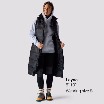 Long Down Parka Vest - Women's