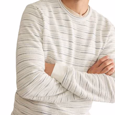Textured Stripe Beach Crewneck - Men's