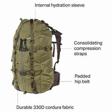 Terraframe 3-Zip 50L Backpack