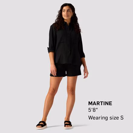 Cotton Gauze Long-Sleeve Button-Down - Women's