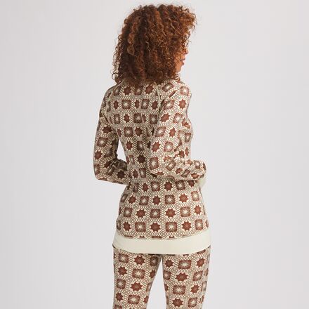 Spruces Mid-Weight Merino Printed Baselayer Crew - Women's