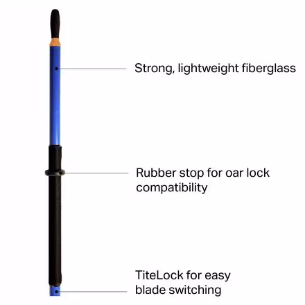 Polecat Oar Shaft + Rope Wrap