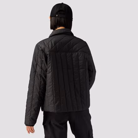 Oakbury Synthetic Quilted Shirt Jacket- Women's