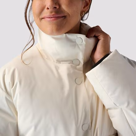 Cropped Boxy Snap Front Puffer - Women's