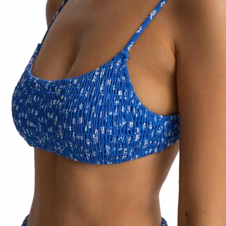 Elodie Floral Smocked Crop Bikini Top - Women's