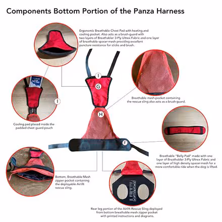 Panza Harness + Deployable Emergency Dog Rescue Sling
