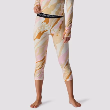 Spruces Mid-Weight Merino 3/4 Printed Bottom - Women's