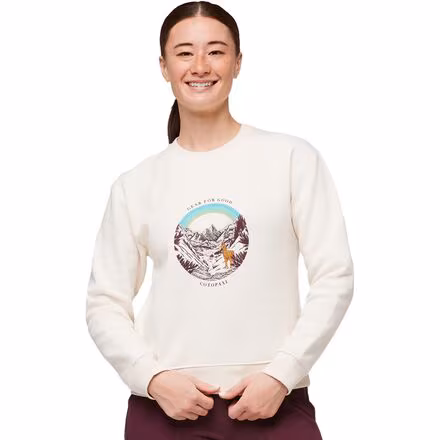 Traveling Llama Organic Crew Sweatshirt - Women's