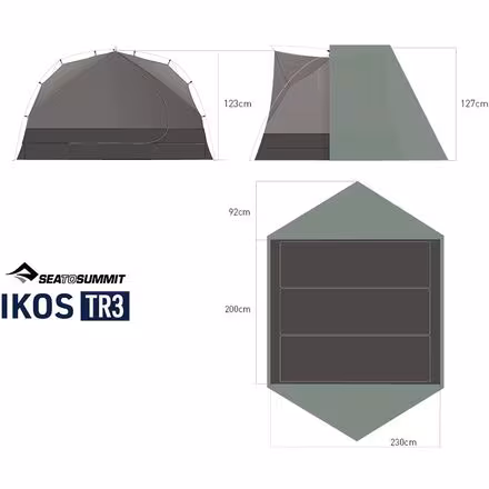 Ikos TR3 Tent: 3-Person 3-Season