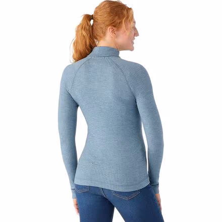 Thermal Merino Rib Turtleneck Top - Women's