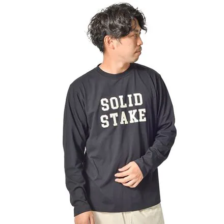 Solid Stake Felt Logo Long-Sleeve T-Shirt - Men's
