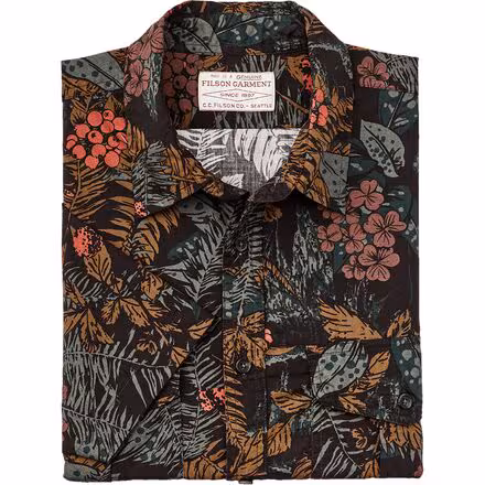 Washed Short-Sleeve Feather Cloth Shirt - Men's