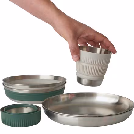 Detour Stainless Steel Collapsible Dinnerware Set - 2 Person