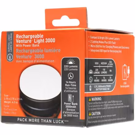 Venture Light 3000 Recharge + Power Bank