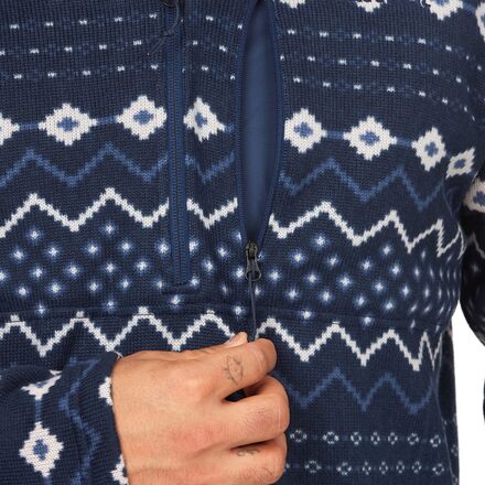 Heavyweight Drop Line Printed 1/2-Zip - Men's