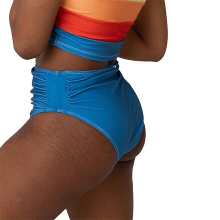 High Leg Ruched Bikini Bottom - Women's