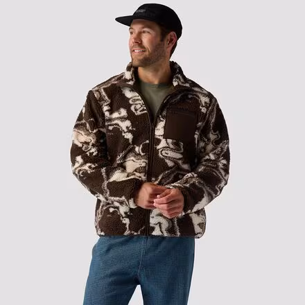 High Pile Printed Fleece Jacket - Men's