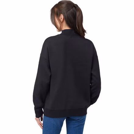Oversized Mockneck Fleece Sweater - Women's