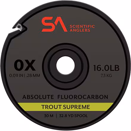 30m Absolute Fluorocarbon Trout Supreme Tippet