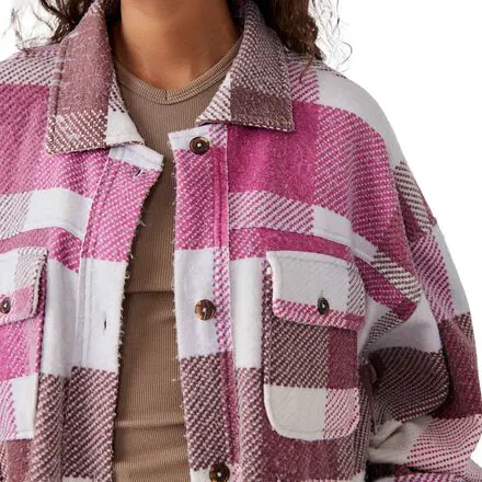 Plaid Long Ruby Coat - Women's