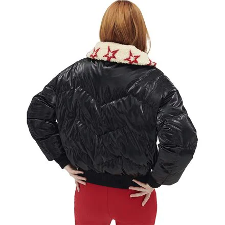 Reversible Metallic Shearling Jacket - Women's