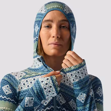 Spruces Lightweight Hooded 1/2-Zip Printed Top - Women's