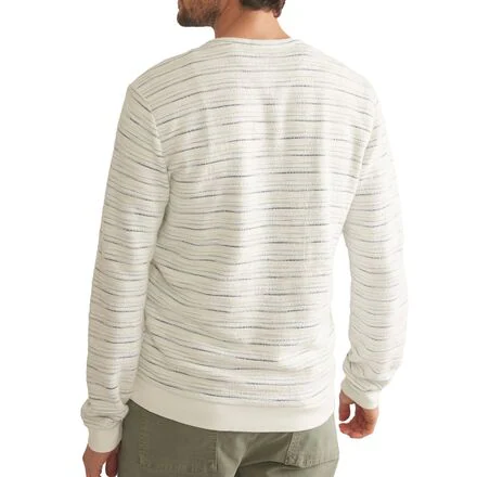 Textured Stripe Beach Crewneck - Men's