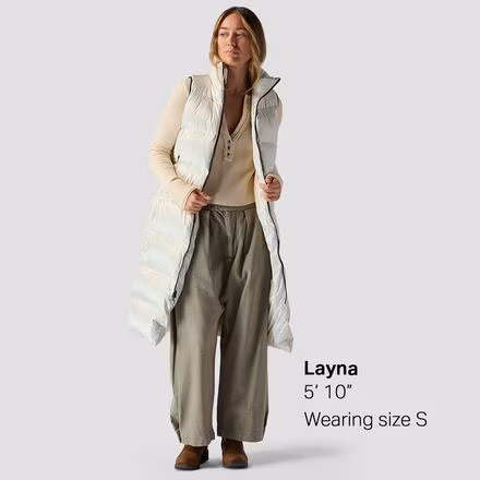 Long Down Parka Vest - Women's