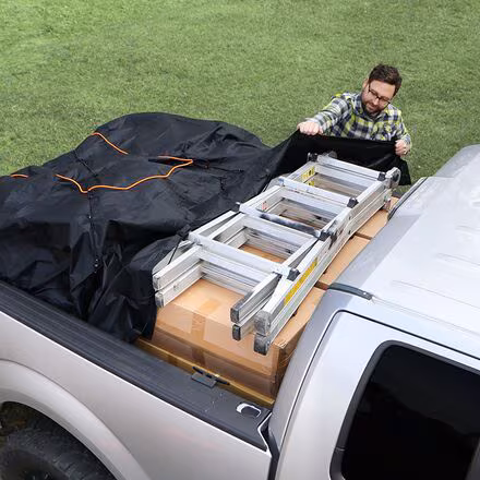 Truck Bed Cargo Net with Built-In Tarp