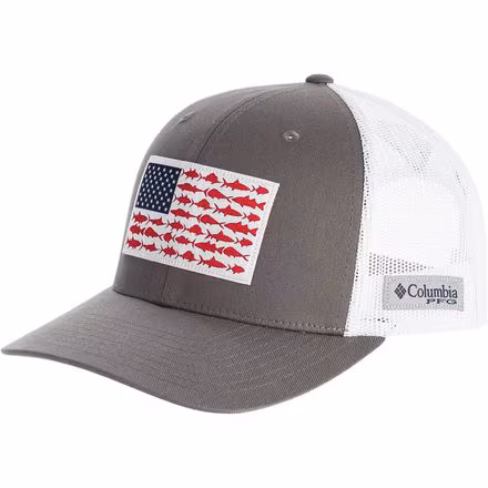 PFG Mesh Fish Flag Snap Back Trucker Hat