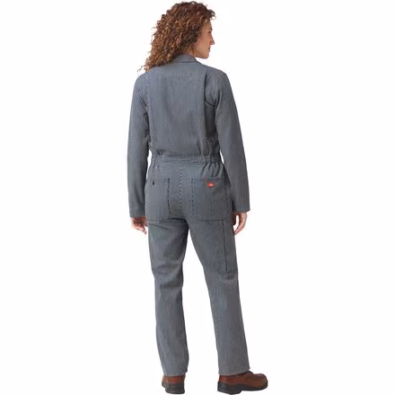 Long-Sleeve Hickory Stripe Coverall - Women's