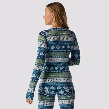 Spruces Print Lightweight Merino Crew - Women's