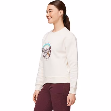 Traveling Llama Organic Crew Sweatshirt - Women's