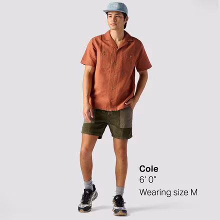 Textured Cotton Short-Sleeve Button Up - Men's