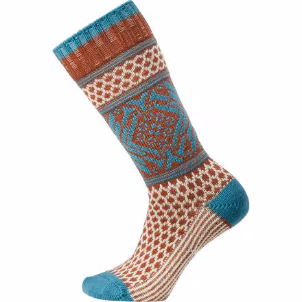 Everyday Popcorn Snowflake Pattern Crew Sock - Women's