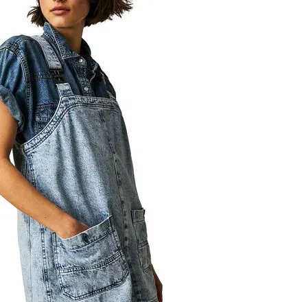 Overall Smock Mini Dress - Women's