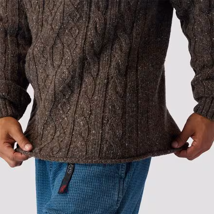 Cableknit Roll Neck Sweater - Men's
