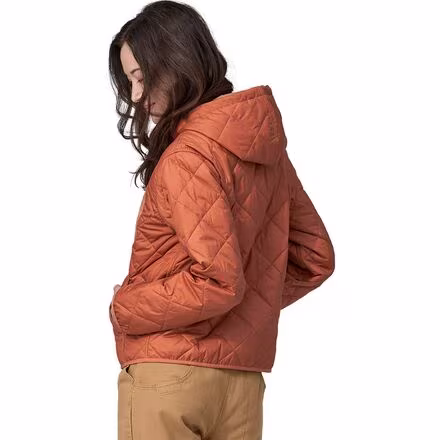 Diamond Quilted Bomber Hoodie - Women's